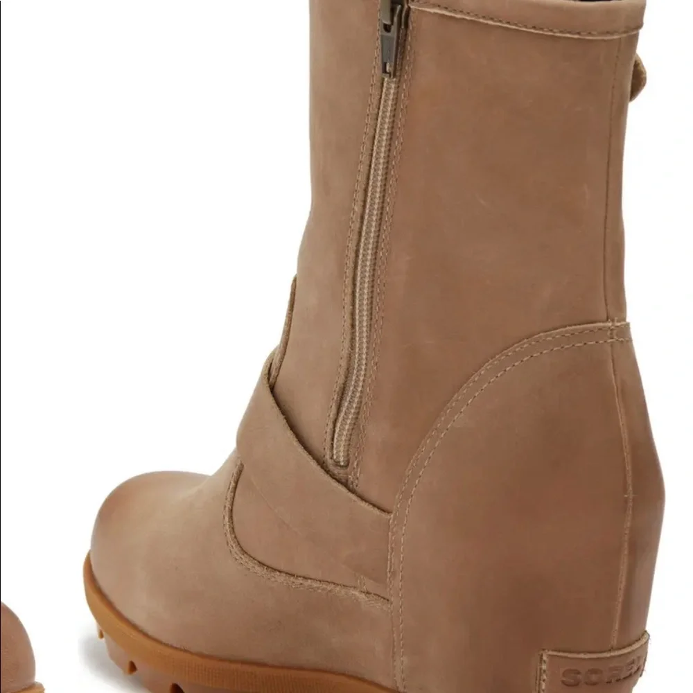 SOREL JOAN Of ARTIC WEDGE II Sandy Tan Boot All sizes - Picture 5 of 8